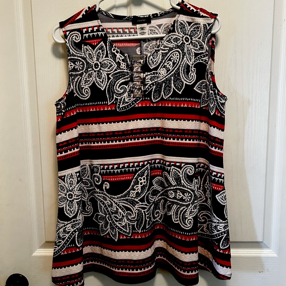 Cocomo large red white and blue top